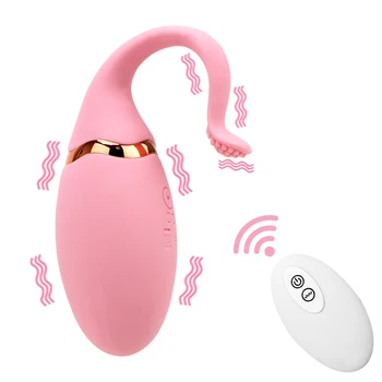 10 Viteza Wireless de Control de la Distanță a Stimula Clitorisul USB de încărcare Jucarii Sexuale pentru Femei Coadă de Pește Sari Ou Vibrator Vibrator Ou
