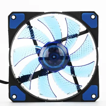 120mm LED Ultra Silent PC Computer Caz Fan 15 Led-uri 12V Cu Cauciuc Liniștită Molex Conector Ușor de Instalat Fan