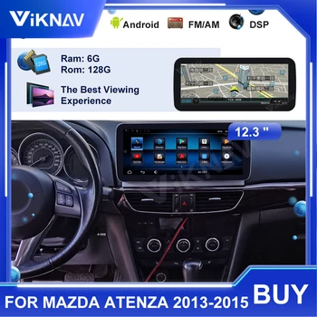 128G Android 10.0 Radio Auto Pentru Mazda Atenza 2013-2015 Monitor Auto Stereo, Player Multimedia, Navigare GPS cu Ecran HD de Unitate Cap