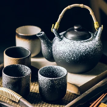 150ml 195ml Stil Japonez Ceașcă de ceai Cana de Apa din Gresie Ceramică pictate manual Kungfu Ceașcă de ceai preparate din Bucătăria Drinkware