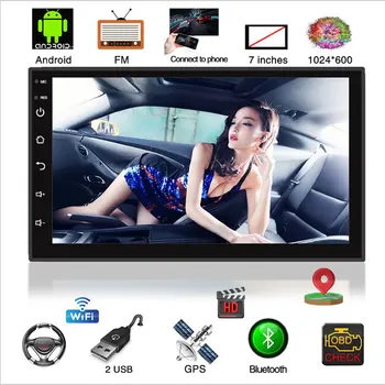 2 Din Android 9.1 Radio Auto Multimedia Video Player Dublu Stereo de Navigare GPS Bluetooth Wifi Player Unitate Cap Ecran de 7 inch