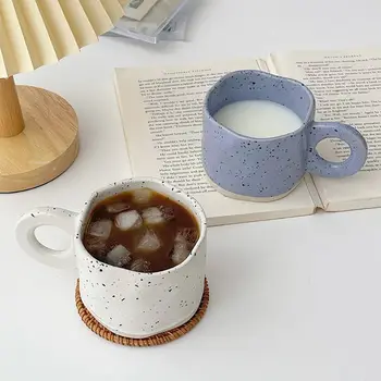 300ml Nordic Cerneală Puncte Cana Ceramica Neregulate Cana de Cafea de Căldură Rezistent la micul Dejun Lapte Cupa Acasă Drinkware Cuplu Maner Cupe