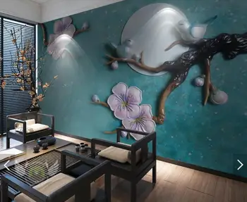 3D Relief Flori Tapet Mural Living Hotel Decor de Perete de Perete de Hârtie Role 3D picturi Murale de Contact de Hârtie imagini de Fundal Florale
