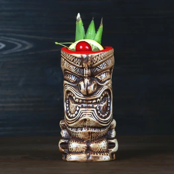400ml Tiki Cani Cocktail Cana de Vin Bere Cana Ceramica Tiki Cani de Artă Meserii Creative Hawaii Cani