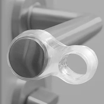 4buc/8pcs Ușă Dop Transparent Gel de Siliciu Mânerul Ușii Tampon Perete de Protecție Clanță Bara Pereti Mobilier de Protecție