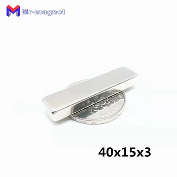 50pcs 40x15x3 mm super puternic magneți permanenți 40*15*3mm nichel magnetic square
