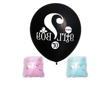 50sets 36 Inch Negru Gen Dezvăluie Balon Băiat Sau Fată Partid Latex, Baloane Decoratiuni Baloane Confetti Consumabile