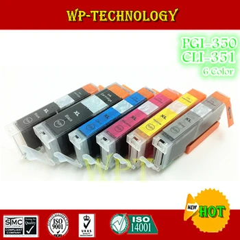 6 culori compatibil cu cartușele de cerneală costum pentru PGI350 CLI351 costum pentru Canon MG5430 5530 6330 6530 7130 iP7230 MX923 IX6830 IP8730
