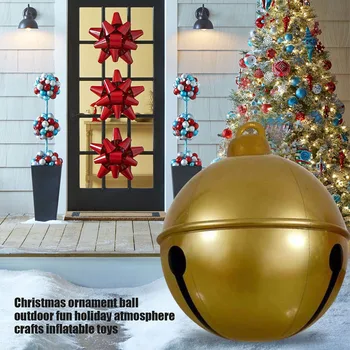 60cm Clopote Balon Petrecere PVC Crăciun Balon Casa Gradina Decoratiuni Bell Airballoon Jucării de Vacanță Pandantive Xmas Consumabile