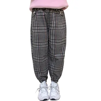 Adolescente Pantaloni Toamna Iarna Fleece Casual Pantaloni De Lână Pantaloni Copii Pantaloni Carouri Copii De Școală De Fete Pantaloni 6 8 10 12 14 Ani
