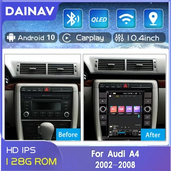 Android 2 din radio auto Pentru Audi A4 2002-2008 Multimedia auto stereo auto navigatie GPS Radio Audio Stereo casetofon