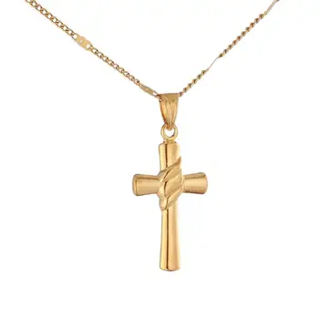 Aur Culoare Clasică Biserica Lui Isus Crucea Pandantiv Colier Religie Crucifix Pandantiv Bijuterii