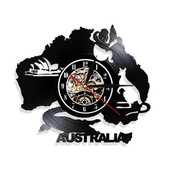 Australia Ceas De Perete Sydney Opera House Disc De Vinil Opera De Arta Album De Ceas Crocodil Koala, Cangurul Australian Element De Art Decor