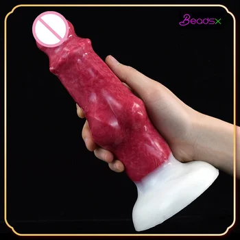 BEADSX Silicon Vibrator Pentru Femei Gros Și Mare Mare Jucarii Sexuale de Simulare Mare Penis Stimulator ventuza Masturbari Sexy Shop