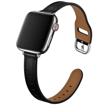 BEAFIRY din Piele pentru Apple Watch Band 40mm 44mm 38mm 42mm Watchband pentru iWatch Curea 4 5 6 a SE vedea, pentru Femei Maro Negru Roz