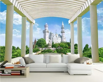 beibehang imagini de fundal pentru camera de zi personaliza Mari naturale Roman coloană de nori spațiu modern, Acasa casa de decorare tapet 3D
