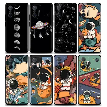 Caz de telefon pentru Xiaomi Mi 12X 12 11 11X 11T X3 X4 NFC M3 F3 GT M4 Pro Lite NE 5G Silicon Capac Caz Astronaut Spațiu În Cer