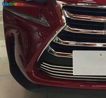 Centrul de Front Grill Grila Capac Ornamental Pentru Lexus NX200 NX300H 2015 2016 ABS Cromat Fata de Mașini de Curse Grătare în Jurul Benzi de Turnare