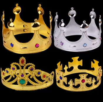 COSPLAY Regele Regina Coroana Pălării de Partid Anvelope Prinț Prințesă de Coroane de Ziua coif de Aur de Argint 2 Culori, Cu Pungi de OPP SN4039