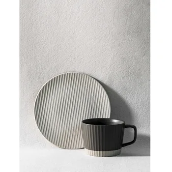 Creatoare de moda cuplu ceașcă de cafea cadou mâner de aur cana cu dungi cana ceramica vase ceramice cana de ceai cu cana cana de cafea