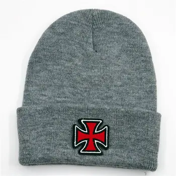cruce broderie de Bumbac Îngroșa tricot pălărie de iarnă pălărie cald Chelioși capac beanie hat pentru copil bărbați femei 295