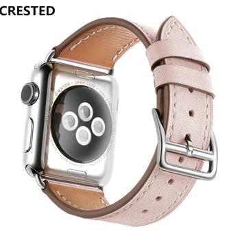 Curea din piele Pentru Apple Watch band 44mm 40mm 42mm 38mm singur tur iWatch Moda pentru apple watch 5 4 3 se 6 7