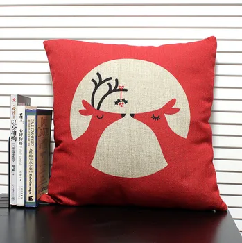 De crăciun, pernă acoperă, curtea Europeană de stil de desene animate de animale Crăciun cerb elan arunca față de pernă față de pernă en-gros
