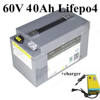 De înaltă calitate rezistent la apa baterie 60V 40Ah lifepo4 Baterie cu BMS pentru 3000W ebike Scuter Electric Triciclu +5A încărcător