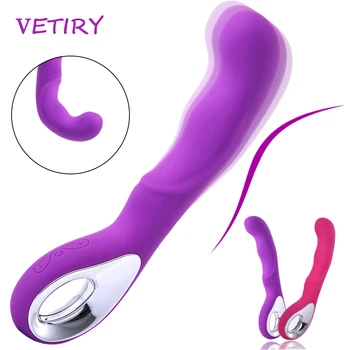 Dildo Vibrator AV Bagheta G-spot Masaj Erotic Clitoris Stimularea 10 Viteze Jucarii Sexuale pentru Femei Masturbare USB de Încărcare