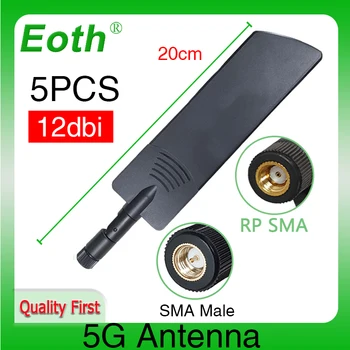 EOTH 5PCS 5GAntenna PBX ROUTER wifi 12dbi antena SMA Conector de sex Feminin IO high-gain semnal gsm LTE carro celulare modem booster
