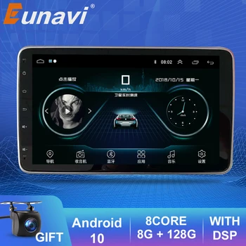 Eunavi 2 Din Masina Radio Player Auto navigație GPS Universal Ecran de 10 inch Stereo de Navigare GPS Bluetooth WIFI Android Carplay