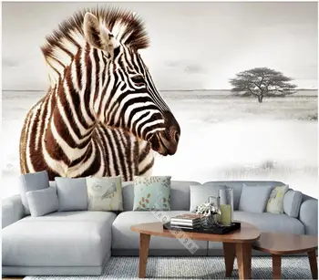 Foto personalizate 3d tapet pictate manual prerie zebra fundal de decor acasă 3d picturi murale tapet pentru pereți 3 d