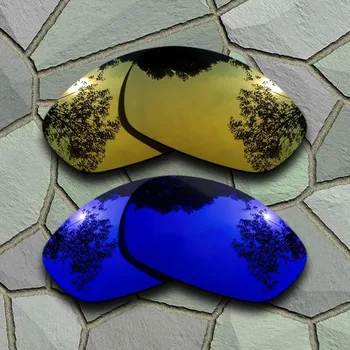 Galben de Aur&Violet Albastru ochelari de Soare Polarizat Lentile de Înlocuire pentru Oakley Sacou Drept 2007