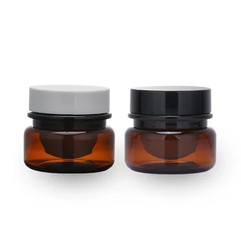 Gol 30g Crema de Plastic Borcan Amber PET Dublu-Perete Gros Cosmetice Recipient de Călătorie Reîncărcabile Crema Lotiune de Sticla 10/30buc