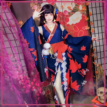 Kijo Momiji Pentru Că Jocul Hot Anime Onmyoji Rss Cosplay Costum Kijo Momiji Halloween Cosplay Haine Pentru Femei, Kimono Set Cu Papusa