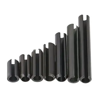 M1.5-M4 Primăvară Știfturi Cilindrice Elastice Deschide Știfturile de fixare Rola Pin cu Fante Split Tensiune Pini Negru de Zinc Oțel Carbon GB879