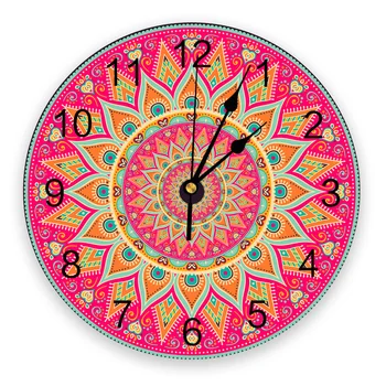 Mandala Etnice Geometrie Design Ceasuri de Perete Tăcut Acasă Cafe Birou Decor de Perete Ceasuri pentru Bucatarie Arta de Perete, Ceasuri de Perete Mare 25cm