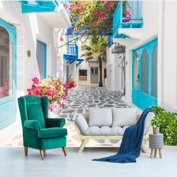 Mediteranei grecești Santorini Dragoste Mare Foto Tapet Personalizat 3D gazete de Perete Home Decor Camera de zi Dormitor Hârtie de Perete picturi Murale 3D