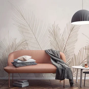 Modern, Simplu Nordic Planta Frunze de Palmier Tapet pentru Dormitor Fundal TV gazete de Perete Home Decor Personalizat Murale 3d Papel De Parede