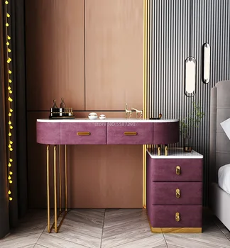 Noi Mică Masă De Machiaj Dulap Dormitor Modern Lumina Minimă De Lux, Masa De Toaleta Dulap Într-O Oglindă Mobilier Birou
