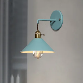 Nordic Retro Noptiera LED Lampă de Perete de Artă din Alamă Foaier Fundal Dormitor Restaurant Culoar Tranșee de Perete de Iluminat, Transport Gratuit