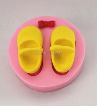 Noul Copil Drăguț Pantofi Arcul Tort De Silicon Instrumente De Mucegai Zahăr Ambarcațiunile De Decorare Tort