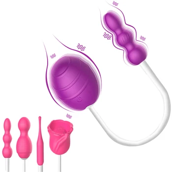 Ouă vibratoare Jucarii Sexuale pentru Femei Kegel Exercitii Vaginale Mingea Vibrator 20 de Viteza Dublu Motor rezistent la apa Stimulator Clitoris