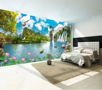 Papel de parede Pictura Peisaj Panoramic țara Minunilor 3d tapet mural,camera de zi tv de perete dormitor gazete de perete decor acasă