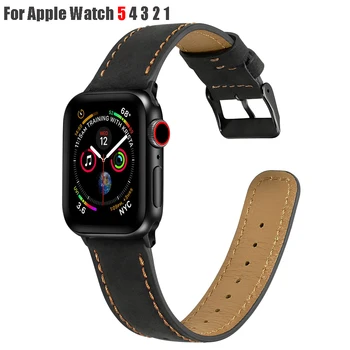 Pentru Apple Watch 5 benzi din Piele Apple Watch Curea Bratara pentru iWatch Trupa 44mm 40mm 42mm 38mm Ceas Inteligent Accesorii