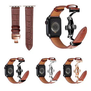 Pentru Apple Watch curea din piele catarama fluture 38/40 mm 42/44mm pentru iwatch curea 4 5 6 se 1 2 3
