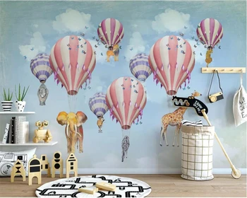 Personalizate 3d tapet modern pe Cer balon cu aer cald animale camera copiilor murale de perete de fundal fotografie 3d tapet