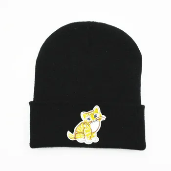 Pisica Animal Broderie Îngroșa Tricot Pălărie de Iarnă Pălărie Cald Chelioși Capac Beanie Hat pentru Barbati si Femei 196