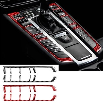 Se Potrivesc Pentru Porsche Macan 2014-2021 Real Fibra De Carbon Interiorul Schimbătorului De Viteze Cutie Cu Capac Panou Decor Ornamental Accesorii Auto