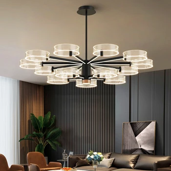 Simplu și Modern Nou Candelabre Lampa Cu Bec Pentru Living Dining Dormitor Vila Estompat Lumini LED-uri de Interior, Lămpi de Iluminat